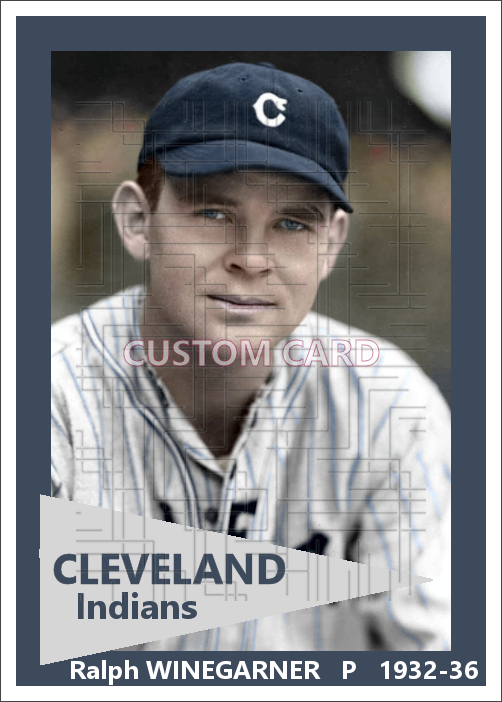 Ralph Winegarner - 1932-36 Cleveland Indians - choose a size & style