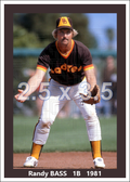 Randy Bass - 1981 San Diego Padres - choose a size & style