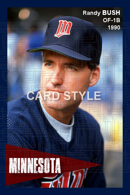 Randy Bush - 1990 Minnesota Twins - choose a size & style