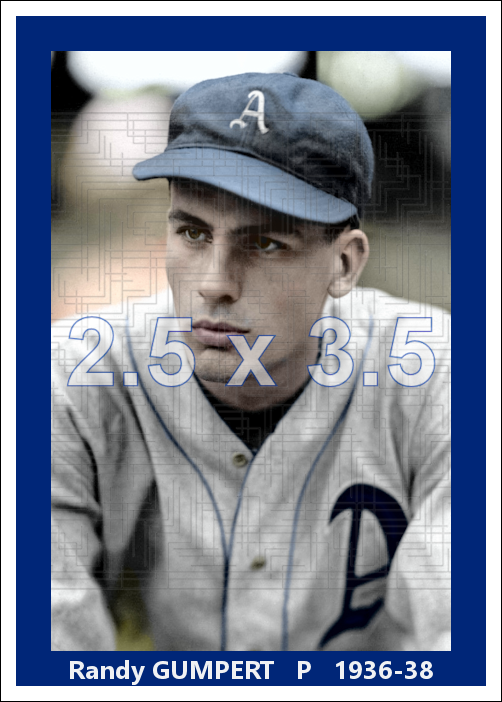 Randy Gumpert - 1936-38 Philadelphia Athletics - choose a size & style