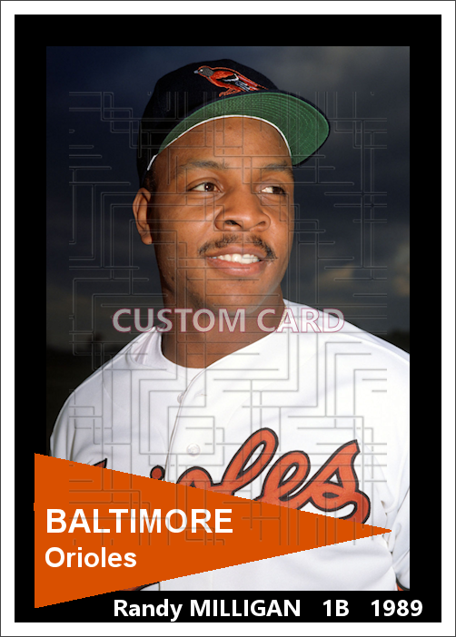 Randy Milligan - 1989 Baltimore Orioles - choose a size & style