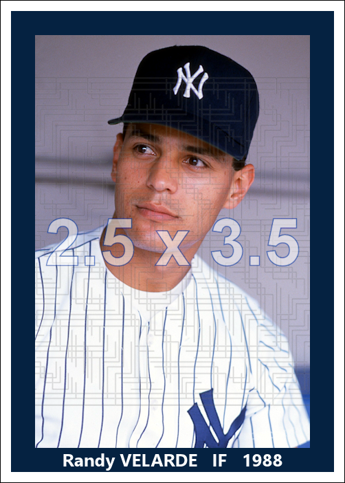 Randy Velarde - 1988 New York Yankees - choose a size & style
