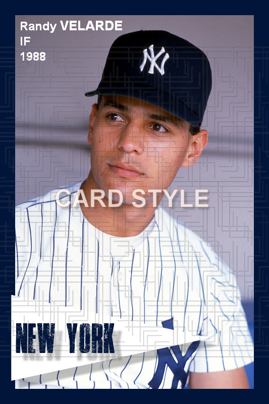 Randy Velarde - 1988 New York Yankees - choose a size & style