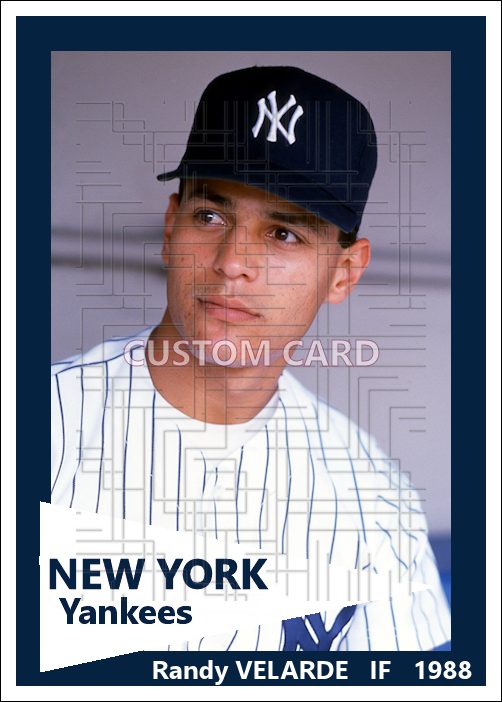 Randy Velarde - 1988 New York Yankees - choose a size & style
