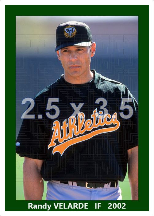 Randy Velarde - 2002 Oakland Athletics - choose a size & style