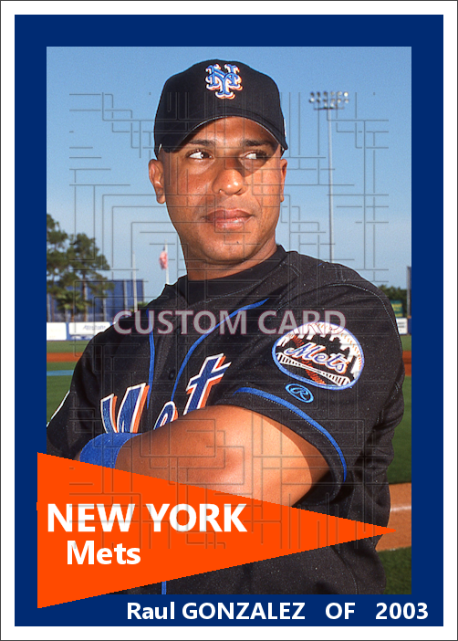 Raul Gonzalez - 2003 New York Mets - choose a size & style