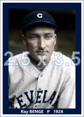 Ray Benge - 1926 Cleveland Indians - choose a size & style