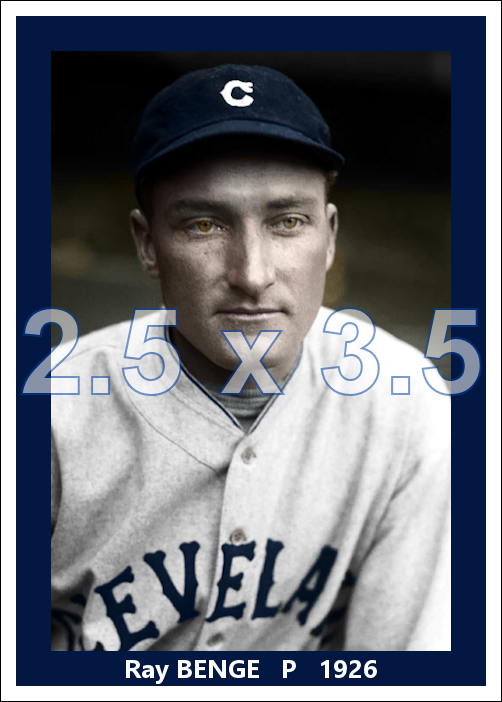 Ray Benge - 1926 Cleveland Indians - choose a size & style
