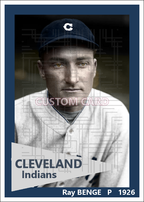 Ray Benge - 1926 Cleveland Indians - choose a size & style