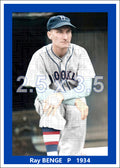 Ray Benge - 1934 Brooklyn Dodgers - choose a size & style