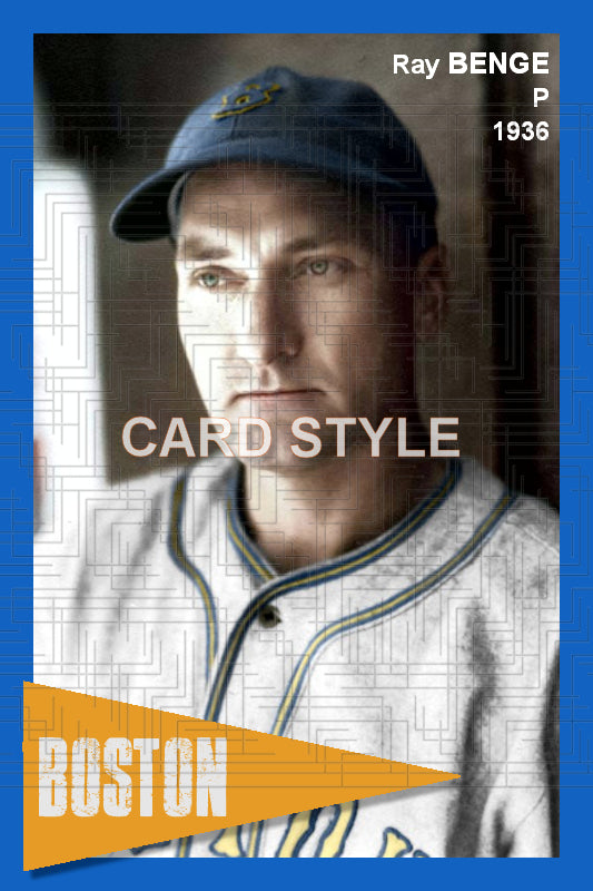 Ray Benge - 1936 Boston Bees - choose a size & style