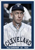 Ray Gardner - 1929 Cleveland Indians - choose a size & style