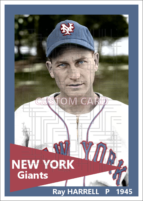 Ray Harrell - 1945 New York Giants - choose a size & style