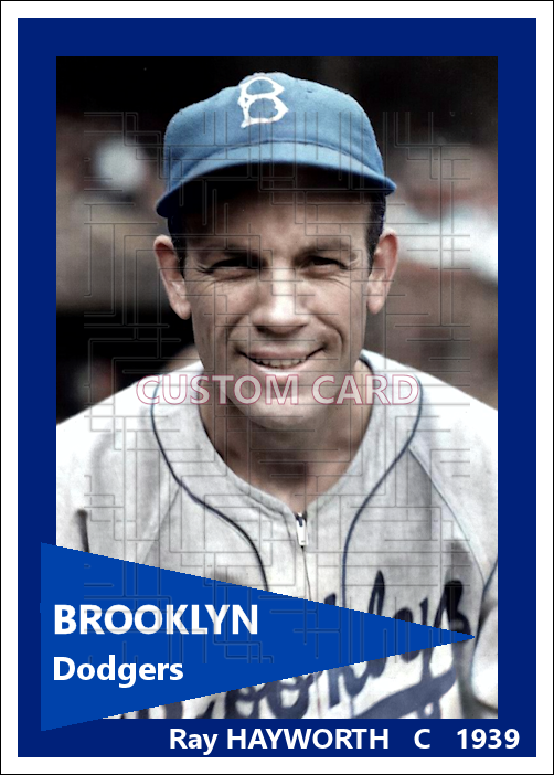 Ray Hayworth - 1939 Brooklyn Dodgers - choose a size & style