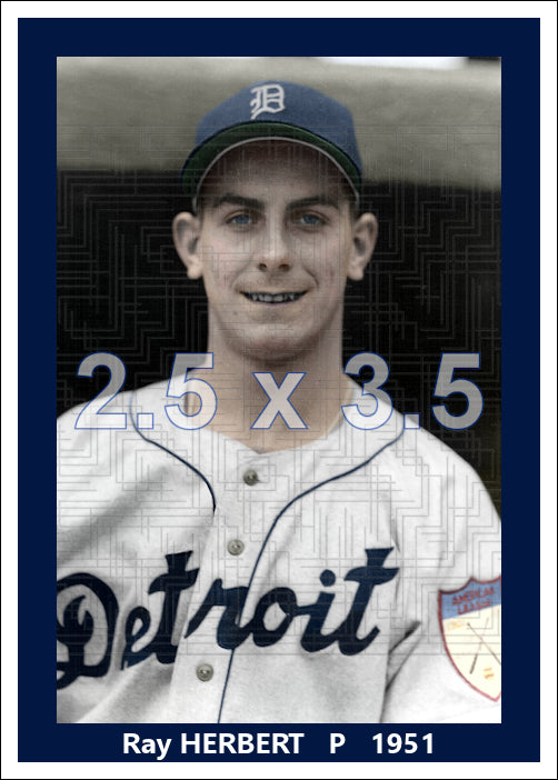 Ray Herbert - 1951 Detroit Tigers - choose a size & style
