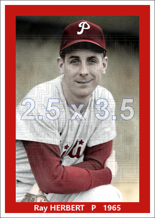 Ray Herbert - 1965 Philadelphia Phillies - choose a size & style