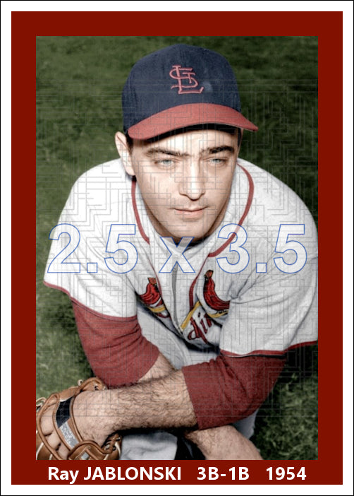 Ray Jablonski - 1954 St. Louis Cardinals - choose a size & style