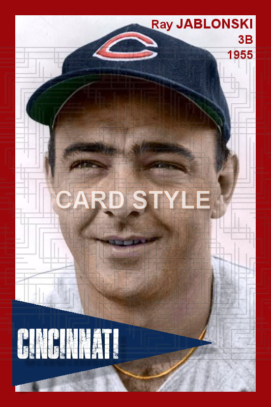 Ray Jablonski - 1955 Cincinnati Reds - choose a size & style