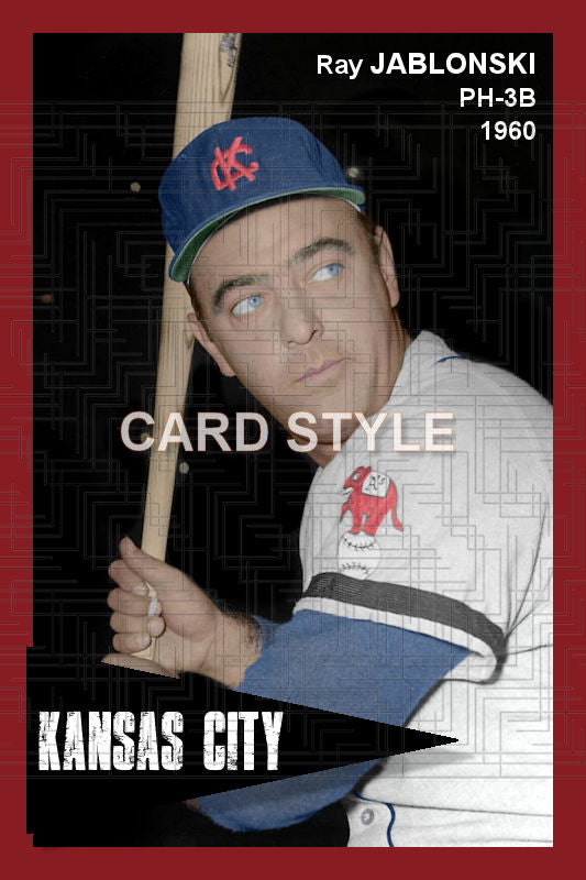 Ray Jablonski - 1960 Kansas City Athletics - choose a size & style