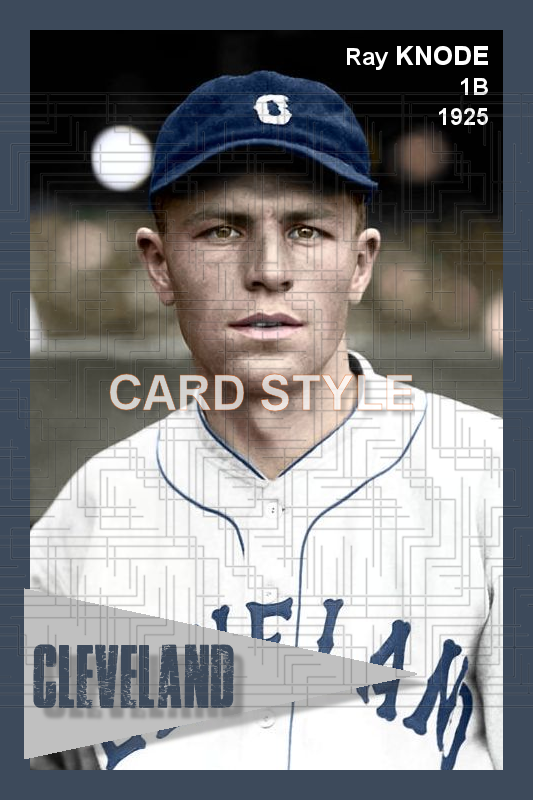 Ray Knode - 1925 Cleveland Indians - choose a size & style