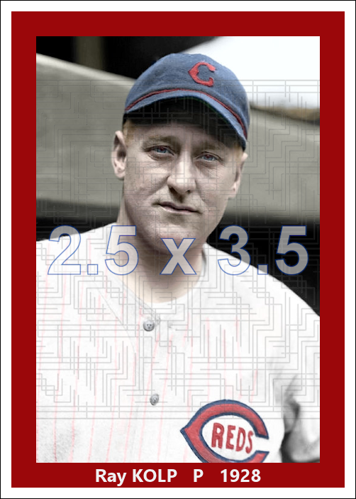 Ray Kolp - 1928 Cincinnati Reds - choose a size & style