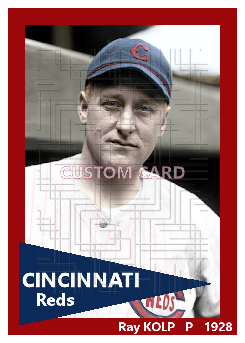 Ray Kolp - 1928 Cincinnati Reds - choose a size & style
