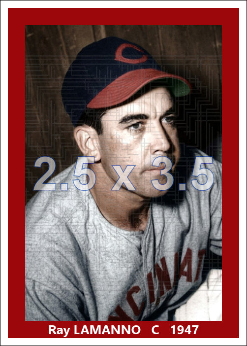 Ray Lamanno - 1947 Cincinnati Reds - choose a size & style