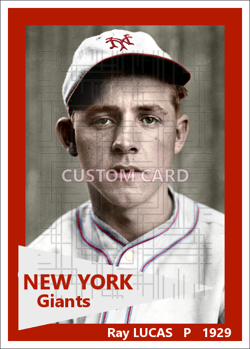 Ray Lucas - 1929 New York Giants - choose a size & style