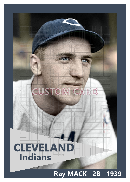 Ray Mack - 1939 Cleveland Indians - choose a size & style