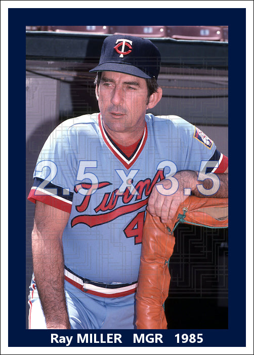 Ray Miller - 1985 Minnesota Twins - choose a size & style