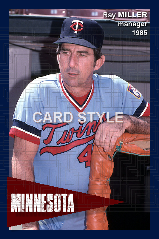 Ray Miller - 1985 Minnesota Twins - choose a size & style