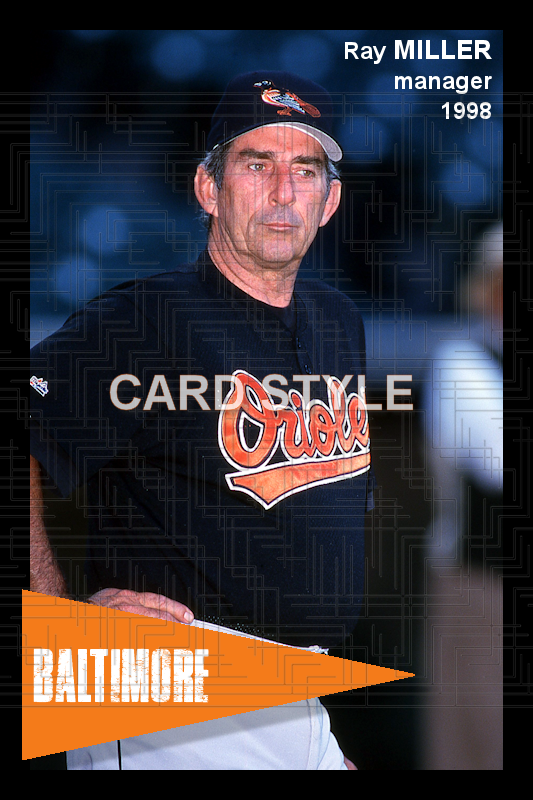 Ray Miller - 1998 Baltimore Orioles - choose a size & style