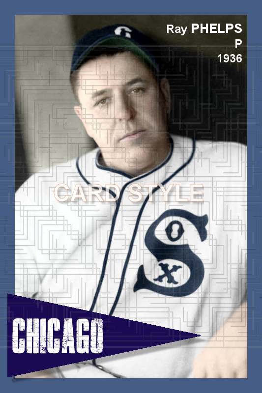 Ray Phelps - 1936 Chicago White Sox - choose a size & style