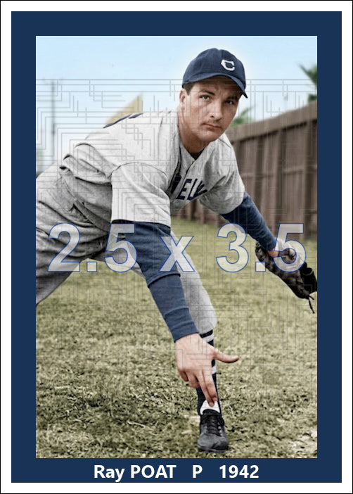 Ray Poat - 1942 Cleveland Indians - choose a size & style