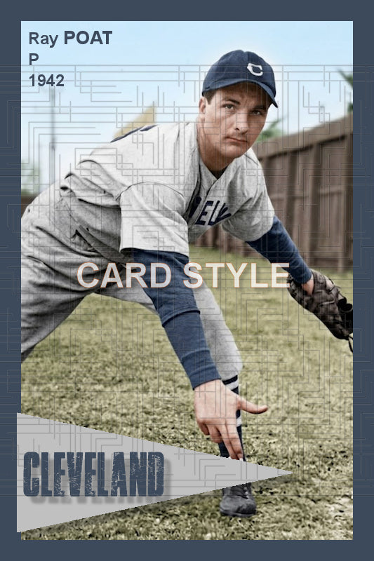 Ray Poat - 1942 Cleveland Indians - choose a size & style