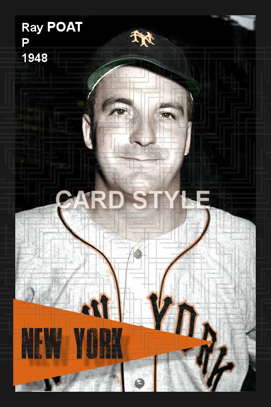 Ray Poat - 1948 New York Giants - choose a size & style