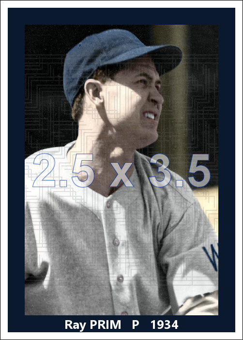 Ray Prim - 1934 Washington Senators - choose a size & style