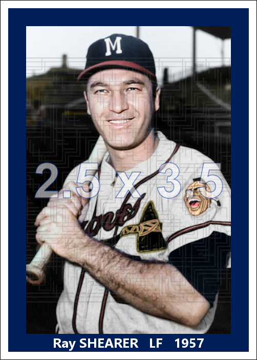 Ray Shearer - 1957 Milwaukee Braves - choose a size & style