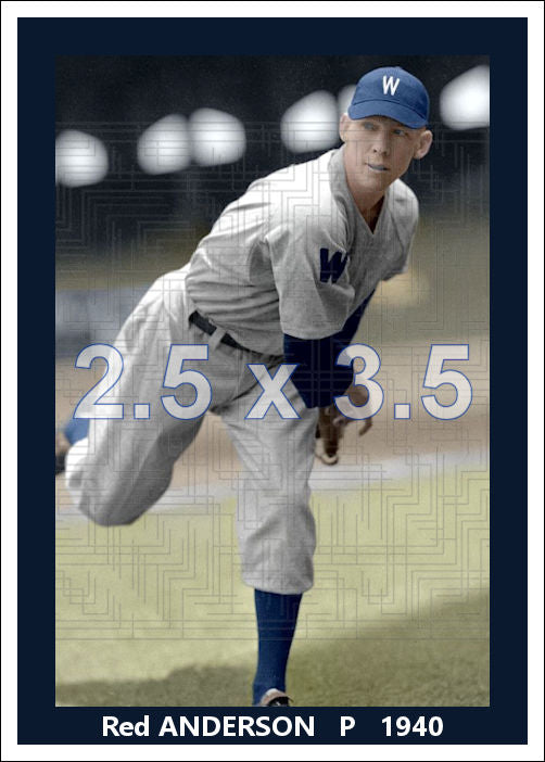 Red Anderson - 1940 Washington Senators - choose a size & style