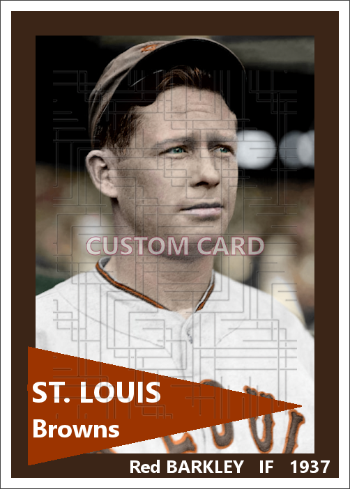 Red Barkley - 1937 St. Louis Browns - choose a size & style