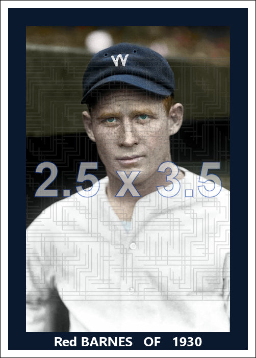 Red Barnes - 1930 Washington Senators - choose a size & style