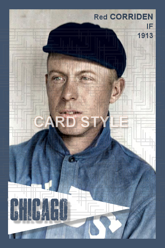 Red Corriden - 1913 Chicago Cubs - choose a size & style