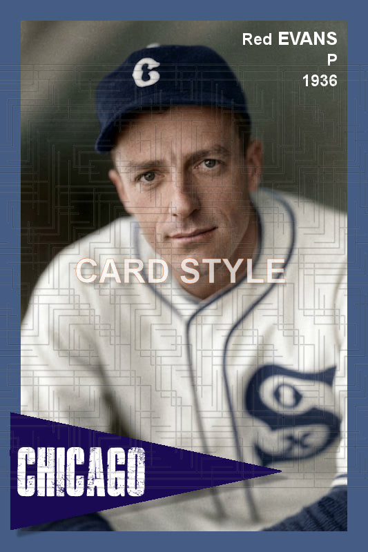 Red Evans - 1936 Chicago White Sox - choose a size & style