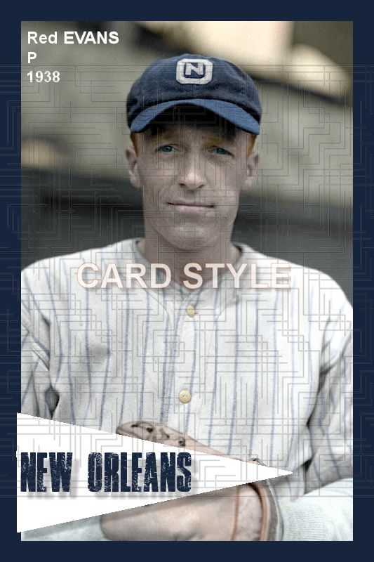 Red Evans - 1938 New Orleans Pelicans - choose a size & style