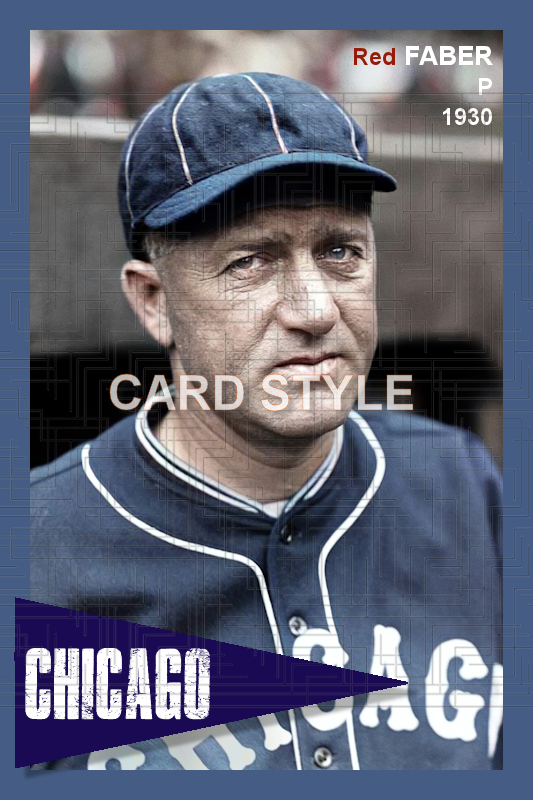 Red Faber - 1930 Chicago White Sox - choose a size & style
