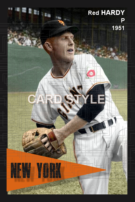 Red Hardy - 1951 New York Giants - choose a size & style