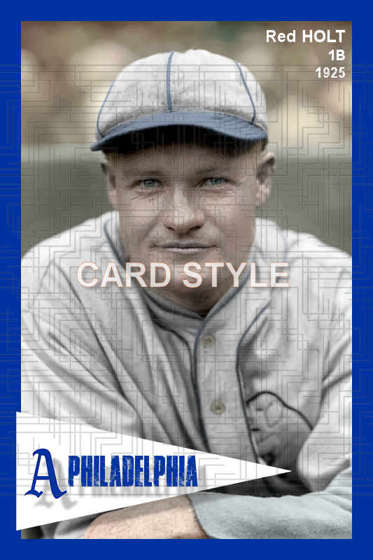 Red Holt - 1925 Philadelphia Athletics - choose a size & style
