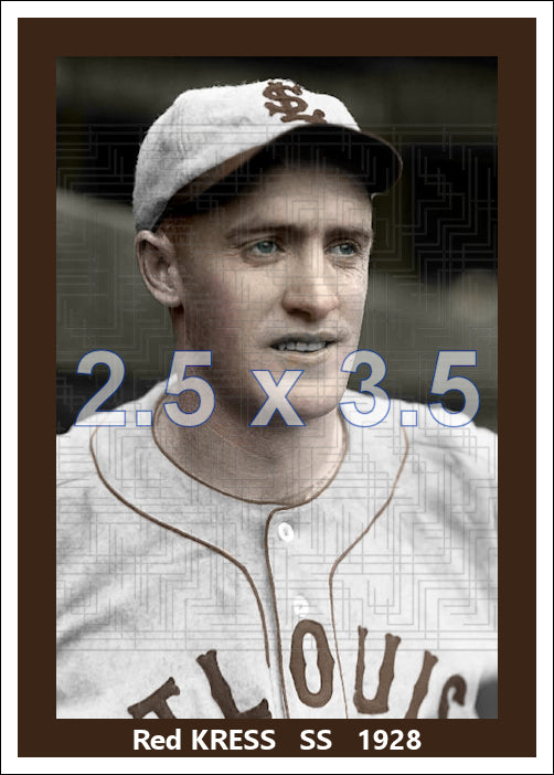 Red Kress - 1928 St. Louis Browns - choose a size & style