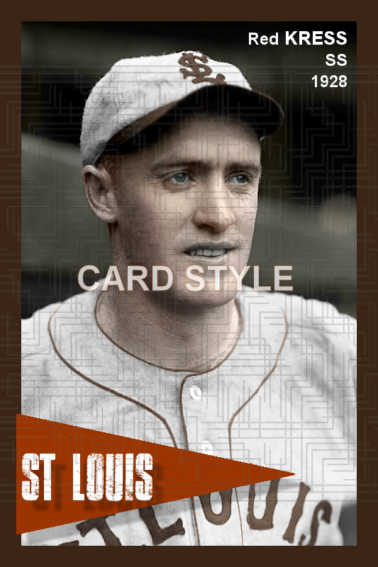 Red Kress - 1928 St. Louis Browns - choose a size & style