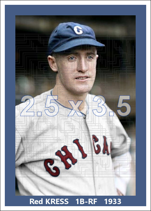 Red Kress - 1933 Chicago White Sox - choose a size & style